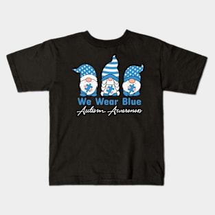 Blue Gnome Autism Awareness Gift for Birthday, Mother's Day, Thanksgiving, Christmas Kids T-Shirt